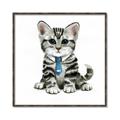 Picture of Fish Tie Kitty _GroupedProduct_Square_Mini_ _GroupedProduct_Square_Canvas_Framed_