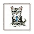 Picture of Fish Tie Kitty _GroupedProduct_Square_Mini_ _GroupedProduct_Square_Canvas_Framed_
