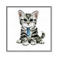 Picture of Fish Tie Kitty _GroupedProduct_Square_Mini_ _GroupedProduct_Square_Canvas_Framed_
