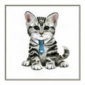 Picture of Fish Tie Kitty _GroupedProduct_Square_Mini_ _GroupedProduct_Square_Canvas_Framed_
