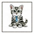 Picture of Fish Tie Kitty _GroupedProduct_Square_Mini_ _GroupedProduct_Square_Canvas_Framed_