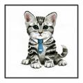 Picture of Fish Tie Kitty _GroupedProduct_Square_Mini_ _GroupedProduct_Square_Canvas_Framed_