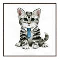 Picture of Fish Tie Kitty _GroupedProduct_Square_Mini_ _GroupedProduct_Square_Canvas_Framed_