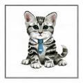 Picture of Fish Tie Kitty _GroupedProduct_Square_Mini_ _GroupedProduct_Square_Canvas_Framed_