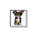 Picture of Pink Bow Chihuahua  _GroupedProduct_Square_Mini_ _GroupedProduct_Square_Canvas_Framed_