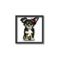 Picture of Pink Bow Chihuahua  _GroupedProduct_Square_Mini_ _GroupedProduct_Square_Canvas_Framed_