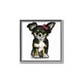 Picture of Pink Bow Chihuahua  _GroupedProduct_Square_Mini_ _GroupedProduct_Square_Canvas_Framed_