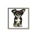 Picture of Pink Bow Chihuahua  _GroupedProduct_Square_Mini_ _GroupedProduct_Square_Canvas_Framed_