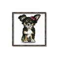 Picture of Pink Bow Chihuahua  _GroupedProduct_Square_Mini_ _GroupedProduct_Square_Canvas_Framed_