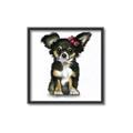 Picture of Pink Bow Chihuahua  _GroupedProduct_Square_Mini_ _GroupedProduct_Square_Canvas_Framed_
