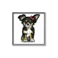 Picture of Pink Bow Chihuahua  _GroupedProduct_Square_Mini_ _GroupedProduct_Square_Canvas_Framed_