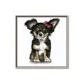 Picture of Pink Bow Chihuahua  _GroupedProduct_Square_Mini_ _GroupedProduct_Square_Canvas_Framed_