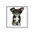 Picture of Pink Bow Chihuahua  _GroupedProduct_Square_Mini_ _GroupedProduct_Square_Canvas_Framed_