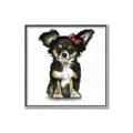 Picture of Pink Bow Chihuahua  _GroupedProduct_Square_Mini_ _GroupedProduct_Square_Canvas_Framed_
