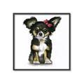Picture of Pink Bow Chihuahua  _GroupedProduct_Square_Mini_ _GroupedProduct_Square_Canvas_Framed_