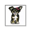 Picture of Pink Bow Chihuahua  _GroupedProduct_Square_Mini_ _GroupedProduct_Square_Canvas_Framed_
