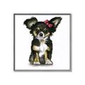 Picture of Pink Bow Chihuahua  _GroupedProduct_Square_Mini_ _GroupedProduct_Square_Canvas_Framed_