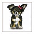 Picture of Pink Bow Chihuahua  _GroupedProduct_Square_Mini_ _GroupedProduct_Square_Canvas_Framed_