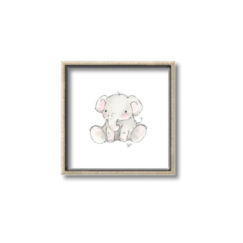 Picture of Baby Elephant _GroupedProduct_Square_Mini_ _GroupedProduct_Square_Canvas_Framed_