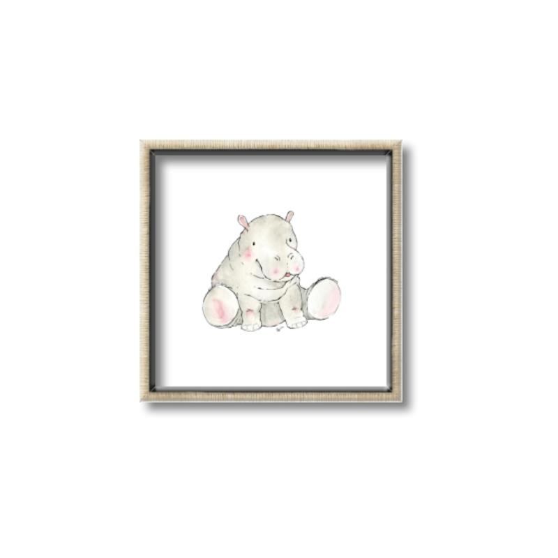 Picture of Baby Hippo _GroupedProduct_Square_Mini_ _GroupedProduct_Square_Canvas_Framed_