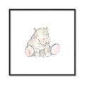 Picture of Baby Hippo _GroupedProduct_Square_Mini_ _GroupedProduct_Square_Canvas_Framed_