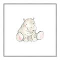Picture of Baby Hippo _GroupedProduct_Square_Mini_ _GroupedProduct_Square_Canvas_Framed_