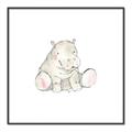 Picture of Baby Hippo _GroupedProduct_Square_Mini_ _GroupedProduct_Square_Canvas_Framed_