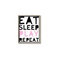 Picture of Eat Sleep Play Repeat Pink _GroupedProduct_Rectangle_Portrait_Mini_ _GroupedProduct_Rectangle_Portrait_Canvas_Framed_