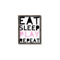Picture of Eat Sleep Play Repeat Pink _GroupedProduct_Rectangle_Portrait_Mini_ _GroupedProduct_Rectangle_Portrait_Canvas_Framed_