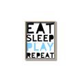 Picture of Eat Sleep Play Repeat Blue _GroupedProduct_Rectangle_Portrait_Mini_ _GroupedProduct_Rectangle_Portrait_Canvas_Framed_