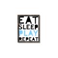 Picture of Eat Sleep Play Repeat Blue _GroupedProduct_Rectangle_Portrait_Mini_ _GroupedProduct_Rectangle_Portrait_Canvas_Framed_