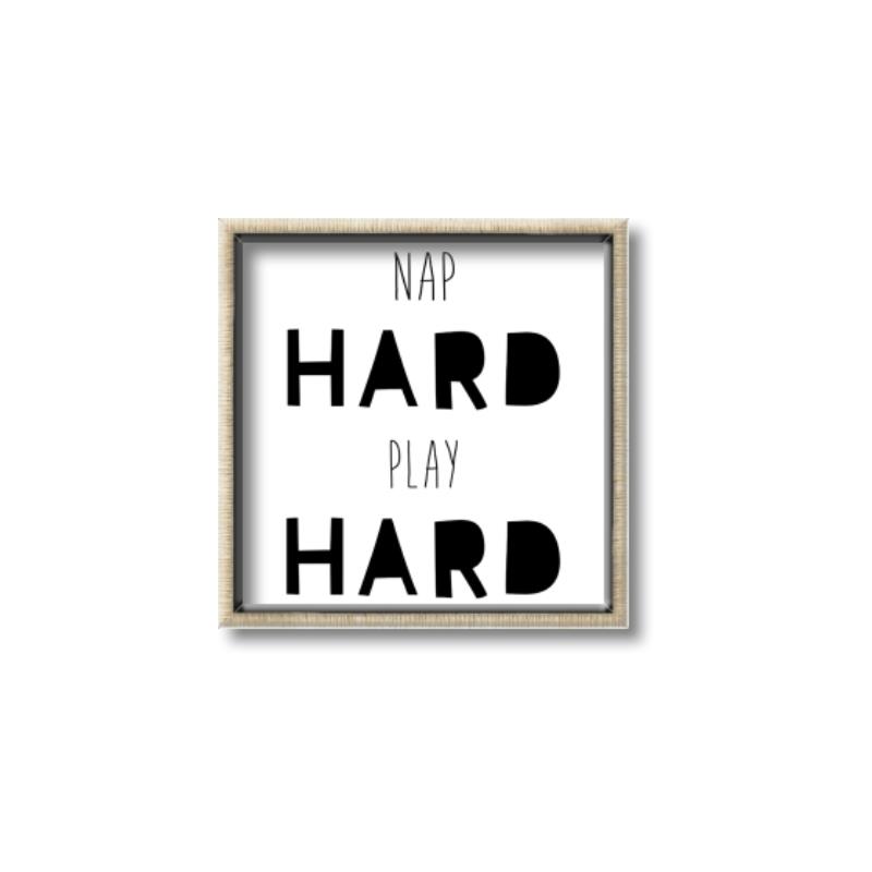 Picture of Nap Hard Play Hard I _GroupedProduct_Square_Mini_ _GroupedProduct_Square_Canvas_Framed_
