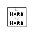 Picture of Nap Hard Play Hard I _GroupedProduct_Square_Mini_ _GroupedProduct_Square_Canvas_Framed_