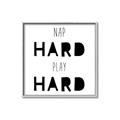 Picture of Nap Hard Play Hard I _GroupedProduct_Square_Mini_ _GroupedProduct_Square_Canvas_Framed_