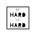 Picture of Nap Hard Play Hard I _GroupedProduct_Square_Mini_ _GroupedProduct_Square_Canvas_Framed_