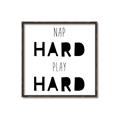 Picture of Nap Hard Play Hard I _GroupedProduct_Square_Mini_ _GroupedProduct_Square_Canvas_Framed_
