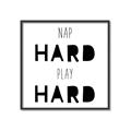 Picture of Nap Hard Play Hard I _GroupedProduct_Square_Mini_ _GroupedProduct_Square_Canvas_Framed_