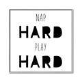 Picture of Nap Hard Play Hard I _GroupedProduct_Square_Mini_ _GroupedProduct_Square_Canvas_Framed_