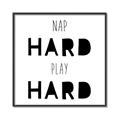 Picture of Nap Hard Play Hard I _GroupedProduct_Square_Mini_ _GroupedProduct_Square_Canvas_Framed_