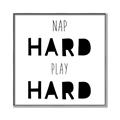 Picture of Nap Hard Play Hard I _GroupedProduct_Square_Mini_ _GroupedProduct_Square_Canvas_Framed_