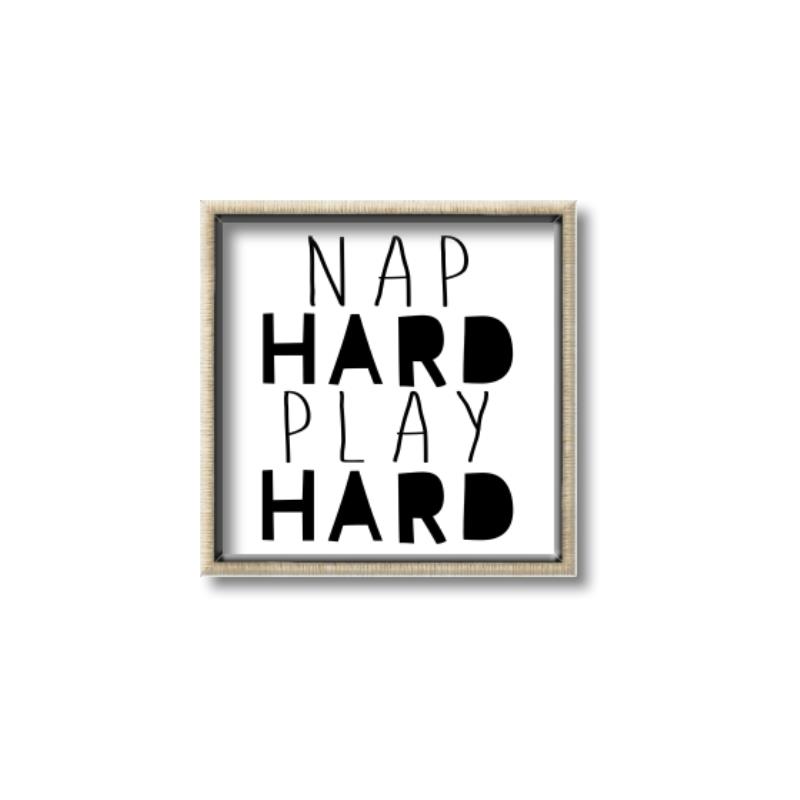 Picture of Nap Hard Play Hard II _GroupedProduct_Square_Mini_ _GroupedProduct_Square_Canvas_Framed_