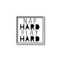 Picture of Nap Hard Play Hard II _GroupedProduct_Square_Mini_ _GroupedProduct_Square_Canvas_Framed_