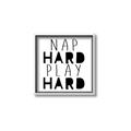 Picture of Nap Hard Play Hard II _GroupedProduct_Square_Mini_ _GroupedProduct_Square_Canvas_Framed_