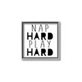 Picture of Nap Hard Play Hard II _GroupedProduct_Square_Mini_ _GroupedProduct_Square_Canvas_Framed_