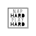Picture of Nap Hard Play Hard II _GroupedProduct_Square_Mini_ _GroupedProduct_Square_Canvas_Framed_
