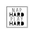 Picture of Nap Hard Play Hard II _GroupedProduct_Square_Mini_ _GroupedProduct_Square_Canvas_Framed_