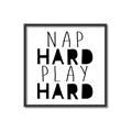 Picture of Nap Hard Play Hard II _GroupedProduct_Square_Mini_ _GroupedProduct_Square_Canvas_Framed_
