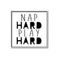 Picture of Nap Hard Play Hard II _GroupedProduct_Square_Mini_ _GroupedProduct_Square_Canvas_Framed_