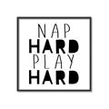 Picture of Nap Hard Play Hard II _GroupedProduct_Square_Mini_ _GroupedProduct_Square_Canvas_Framed_