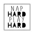 Picture of Nap Hard Play Hard II _GroupedProduct_Square_Mini_ _GroupedProduct_Square_Canvas_Framed_